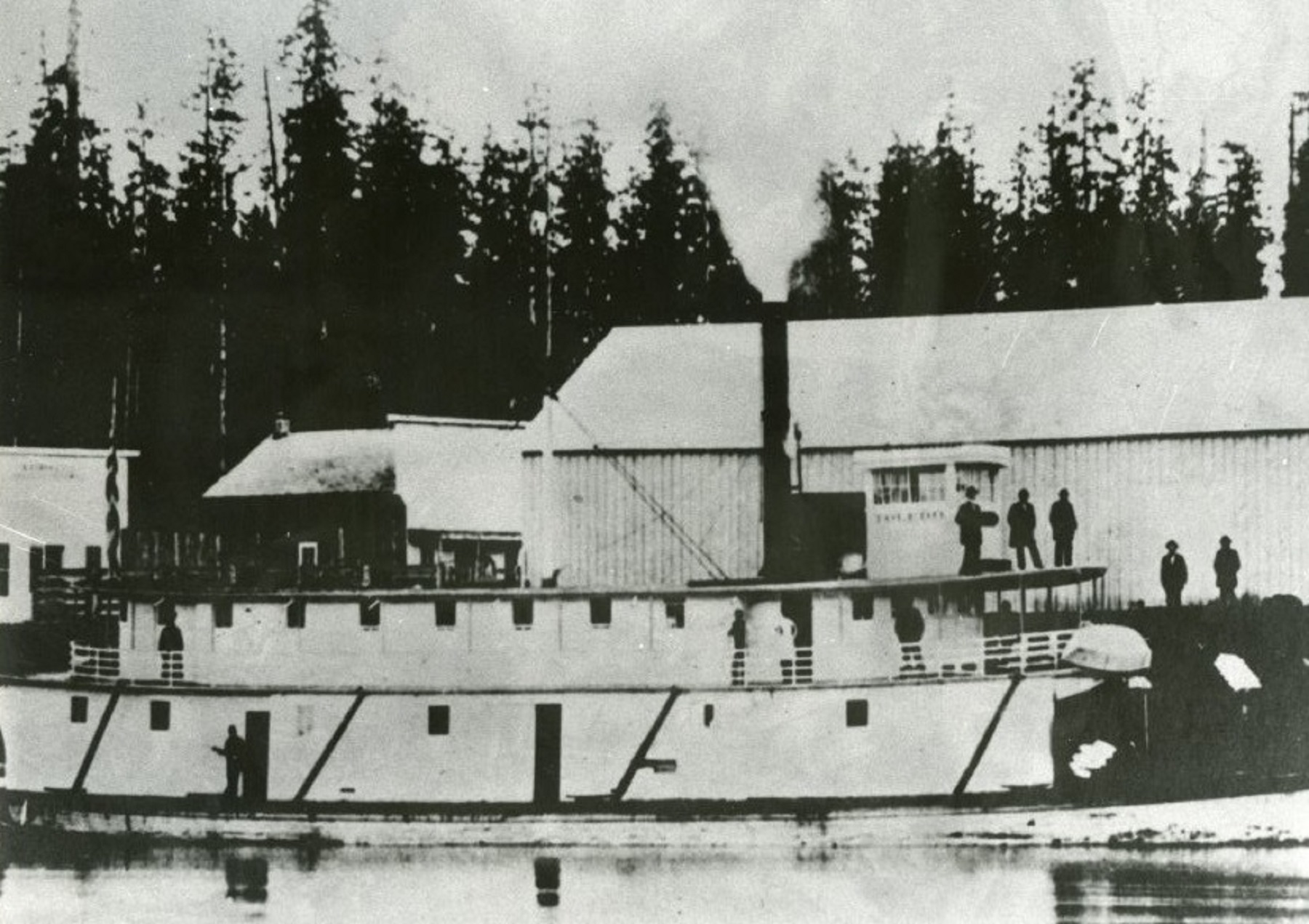 Steamboat Toledo docked, circa 1890